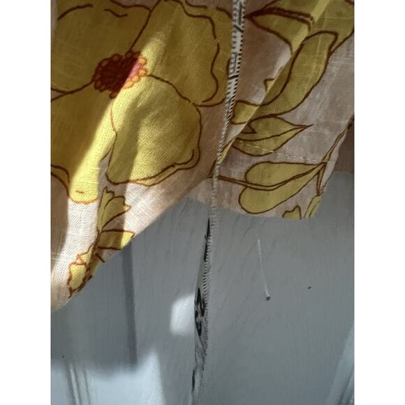 FREE PEOPLE Miss Daisy Cotton Printed Top Multicolor Petite S A001778 - Picture 7 of 12